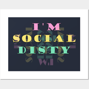 I'm Social Disty Posters and Art